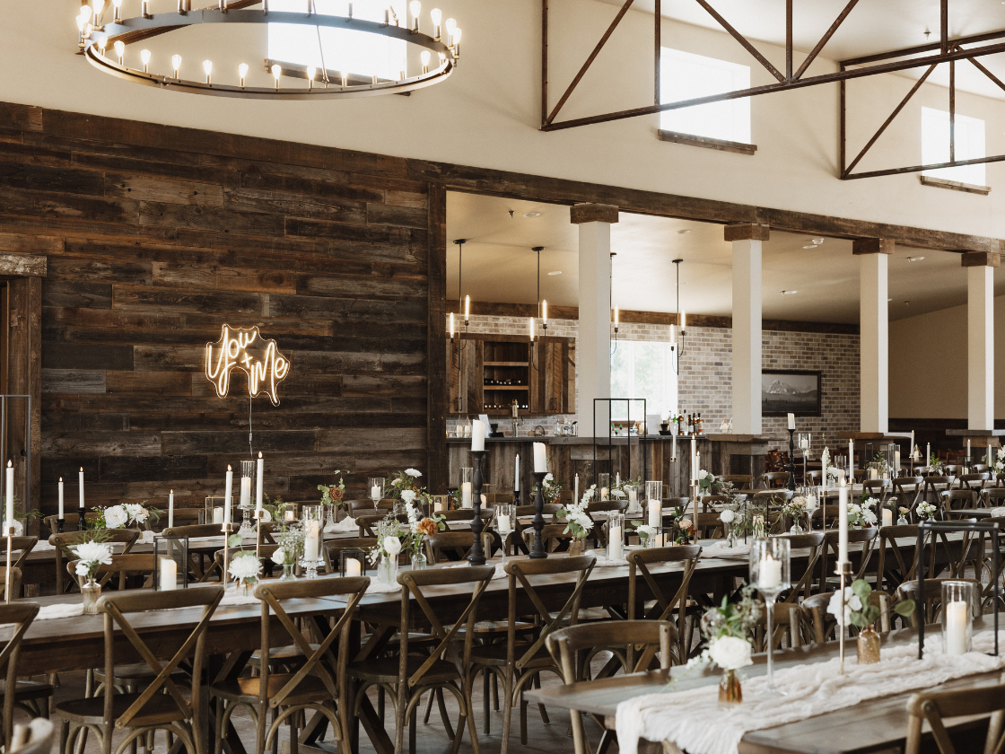 mt wedding barn interior