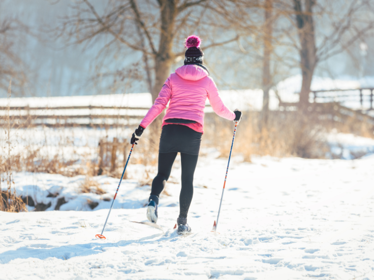 women cross country skiing