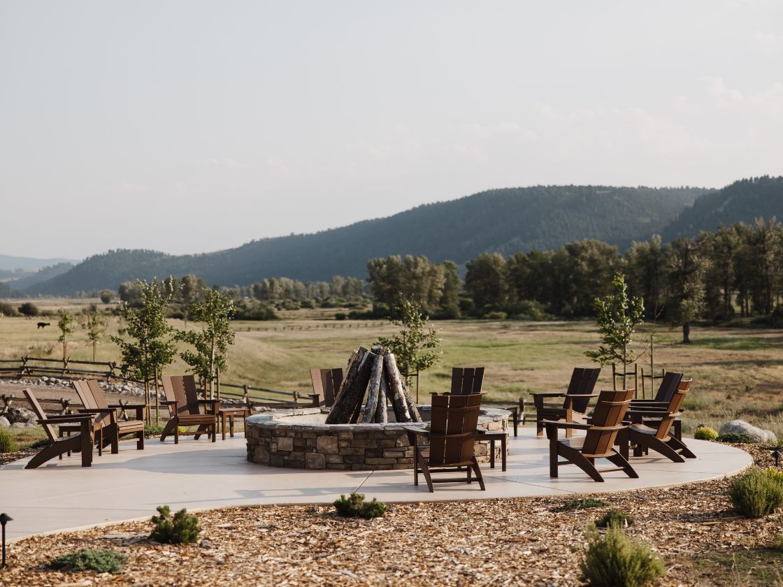 chairs around a fire pit - the meadows on rock creek