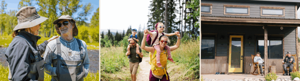 collage of people enjoying montana